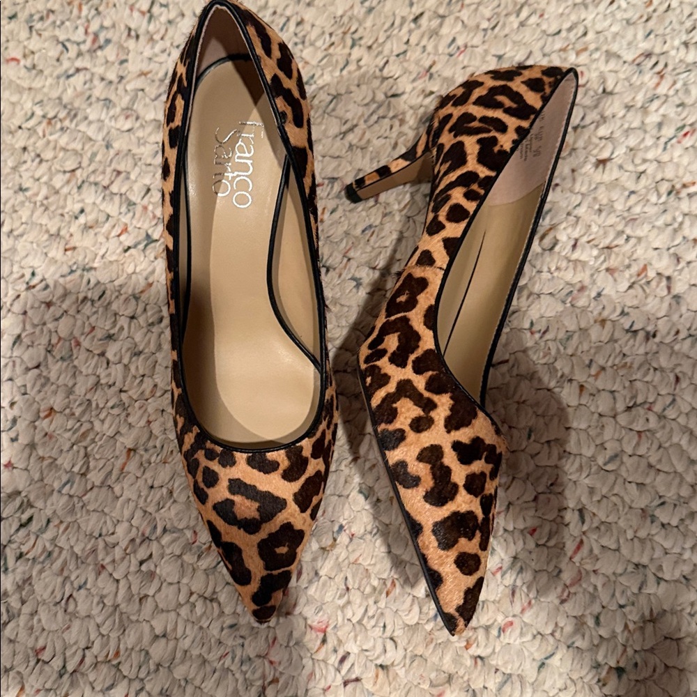 Franco Sarto Leopard Print Heels - Picture 7 of 7